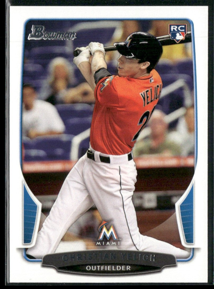 Christian Yelich 2013 Bowman Draft Picks & Prospects RC #40 Miami Marlins