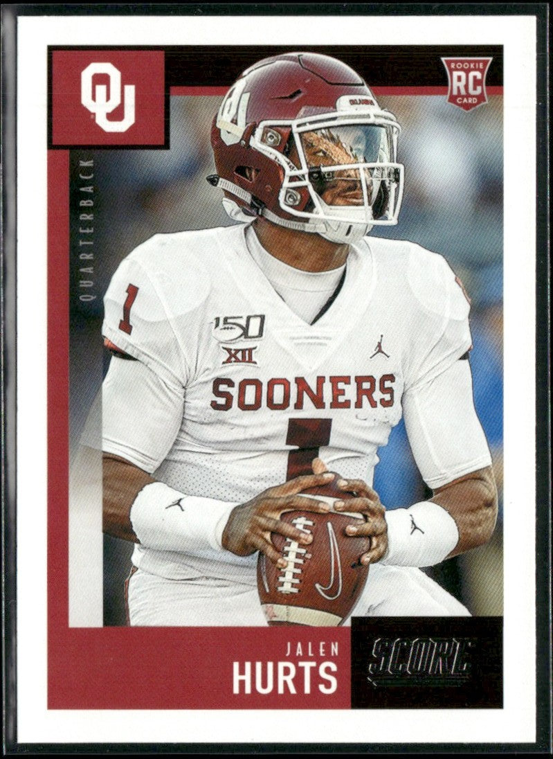 Jalen Hurts 2020 Panini Score RC #358 Oklahoma Sooners
