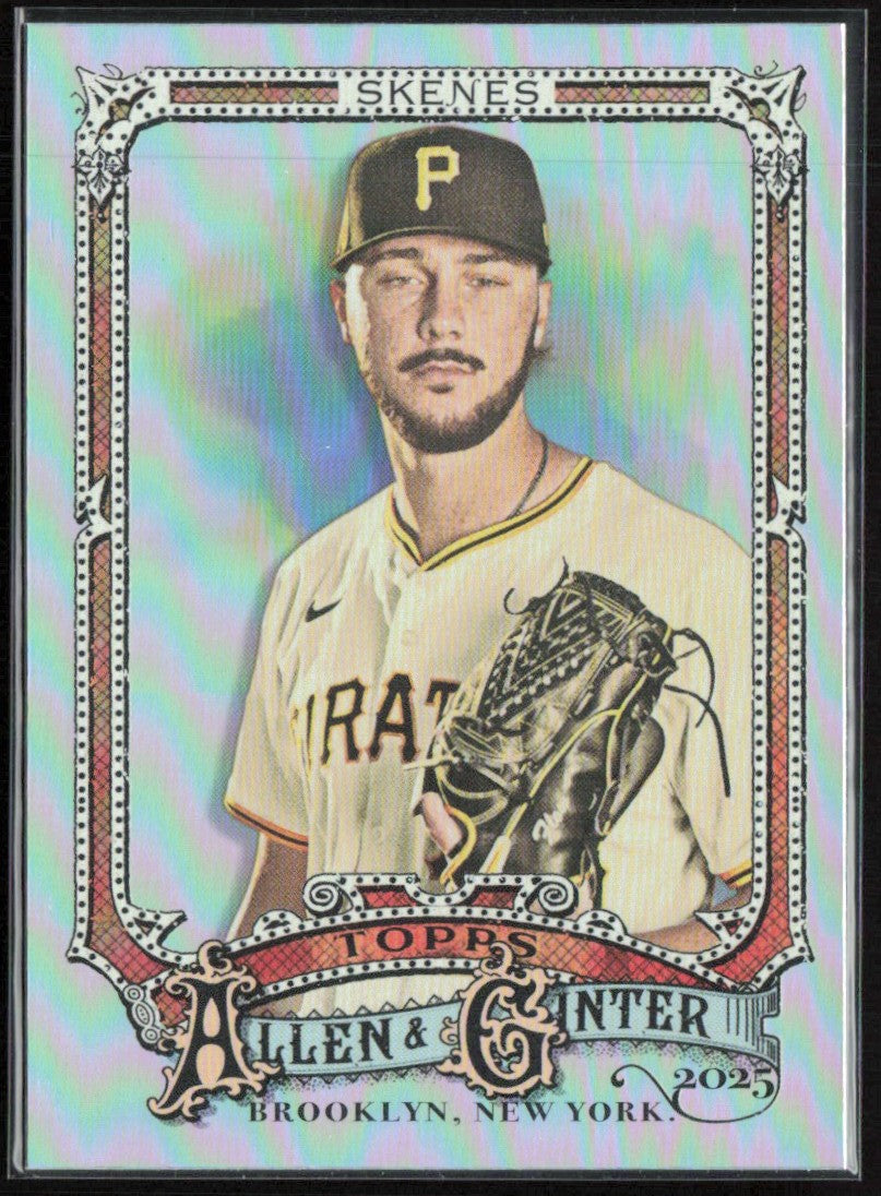 Paul Skenes 2025 Topps Allen & Ginter Silver Portrait #128 Pittsburgh Pirates