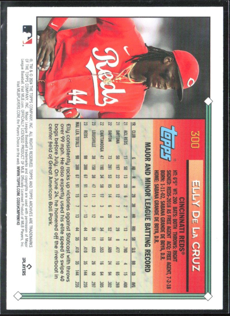 Elly De La Cruz 2024 Topps Archives RC #300 Cincinnati Reds