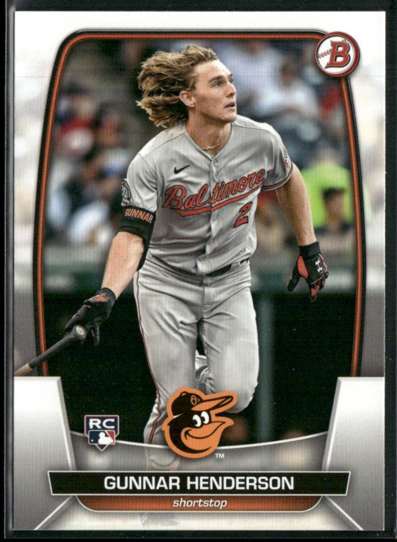 Gunnar Henderson 2023 Bowman RC #65 Baltimore Orioles