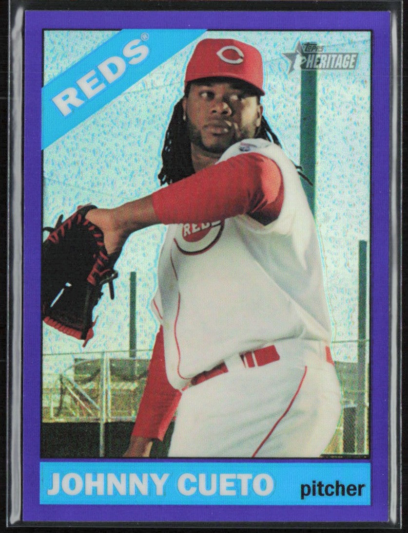 Johnny Cueto 2015 Topps Heritage Chrome Purple Refractor #THC-250