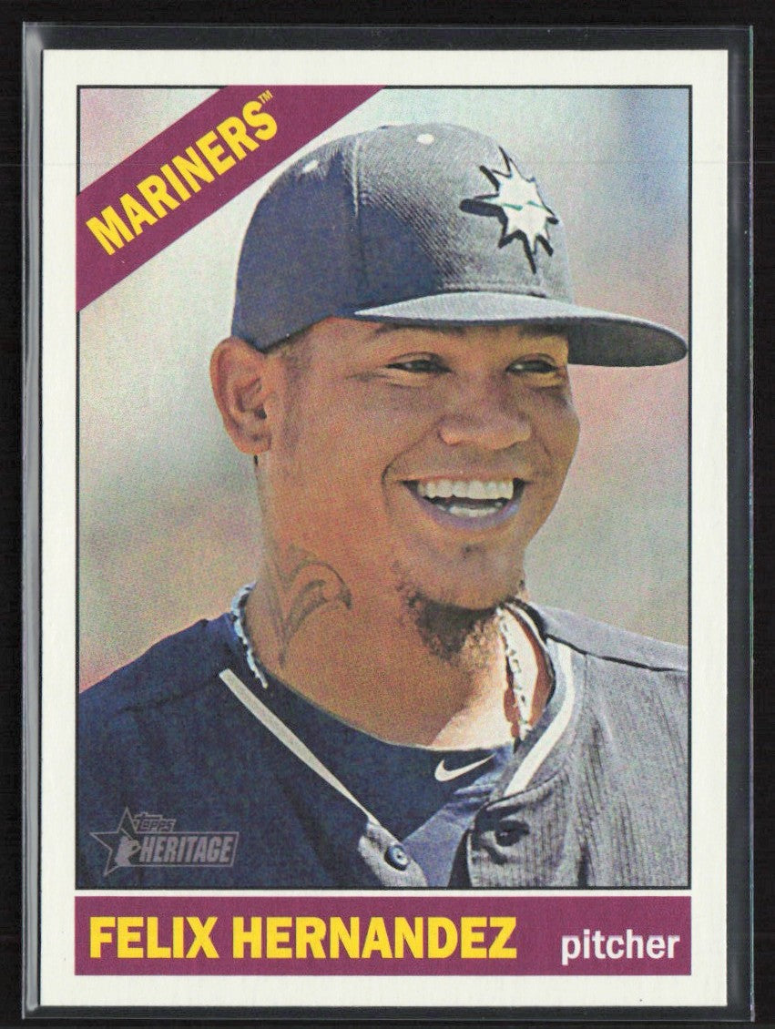 Felix Hernandez 2015 Topps Heritage SP #462 Seattle Mariners