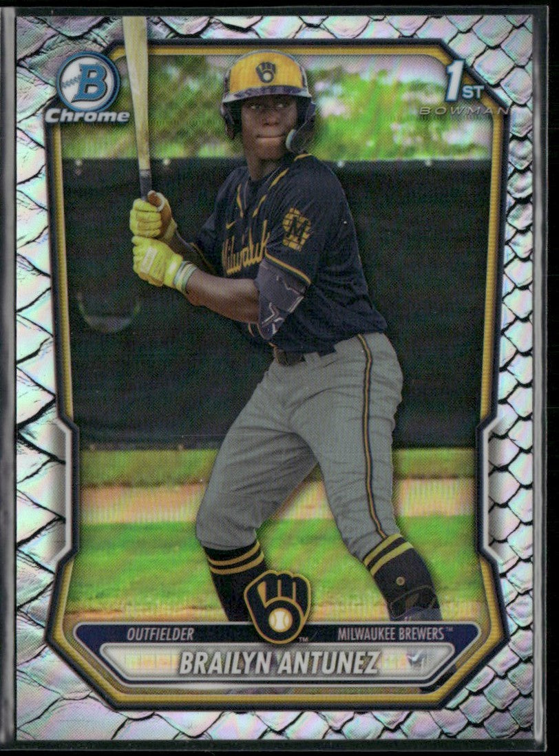 Brailyn Antunez 2026 Bowman Chrome Reptilian #BCP-41 Milwaukee Brewers