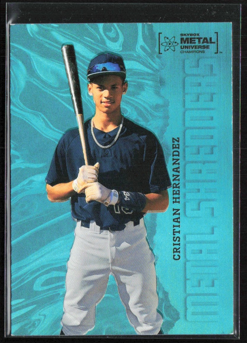 Cristian Hernandez 2022 Skybox Metal Universe Aqua #136