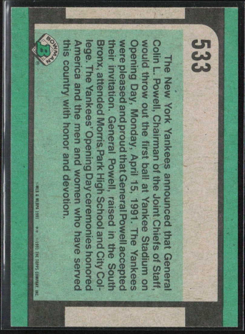 Colin Powell 1991 Bowman #533