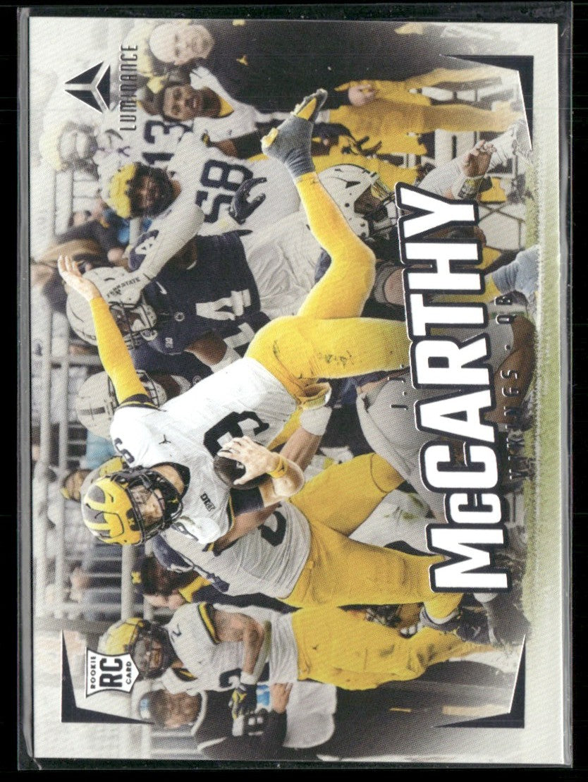 J.J. McCarthy 2024 Panini Luminance RC #187 Minnesota Vikings
