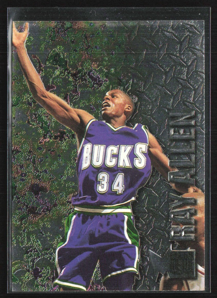 Ray Allen 1996 Fleer Metal #186 Milwaukee Bucks