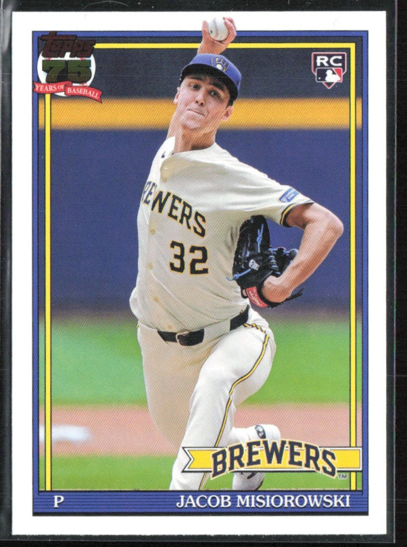 Jacob Misiorowski 2026 Topps 1991 RC #T91-74 Milwaukee Brewers