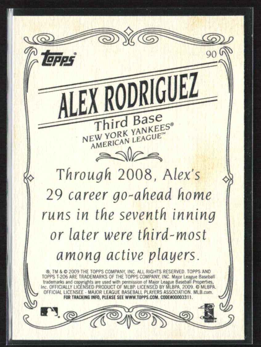 Alex Rodriguez 2009 Topps 206 Batting Pose #90 New York Yankees