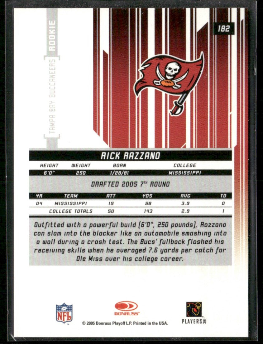 Rick Razzano 2005 Leaf Rookies & Stars Longevity RC /999 #182