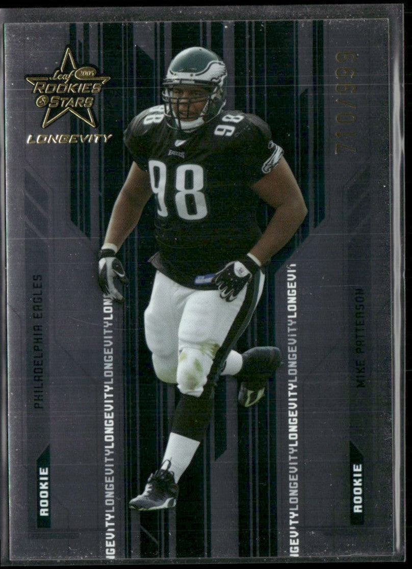Mike Patterson 2005 Leaf Rookies & Stars Longevity RC /999 #110