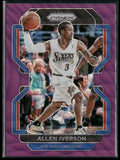 Allen Iverson 2021 Panini Prizm Purple Wave #255 Philadelphia 76ers