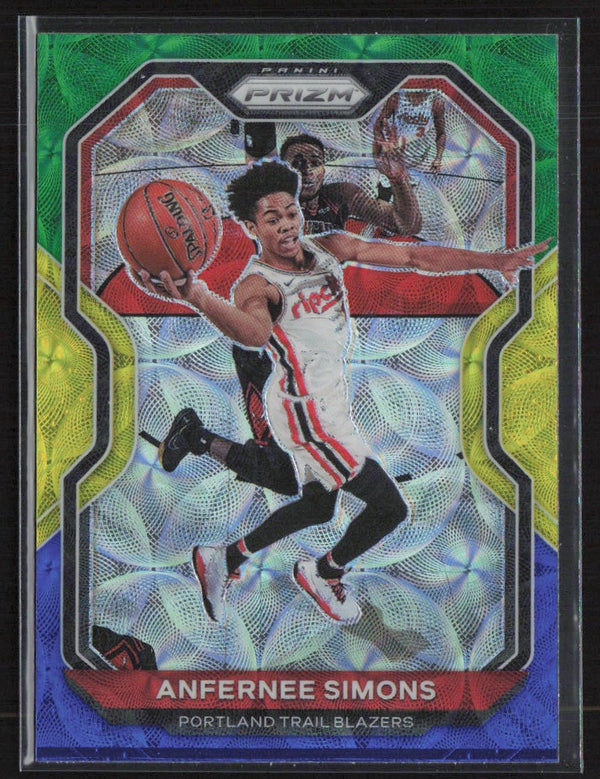 Anfernee Simons 2020 Panini Prizm Choice Blue Yellow & Green #24