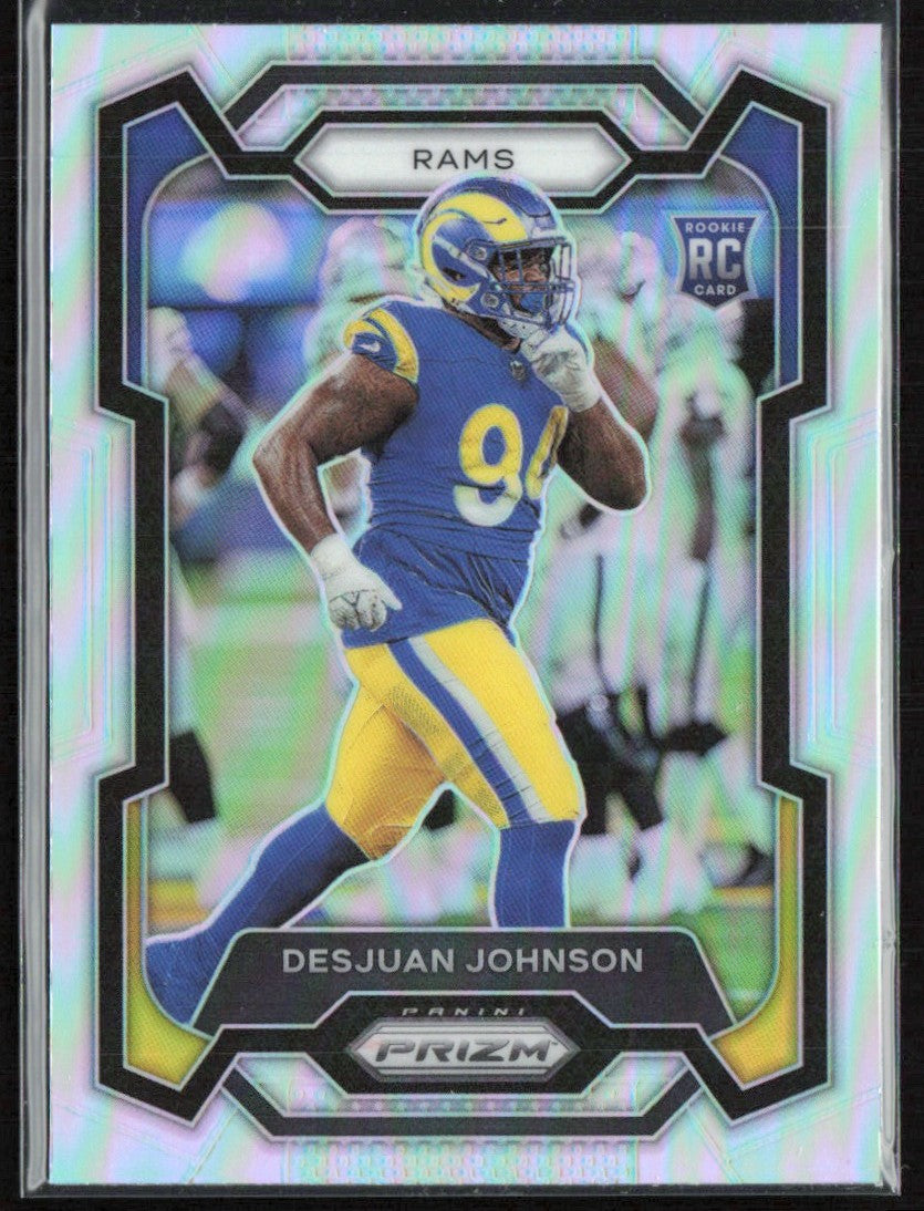 Desjuan Johnson 2023 Panini Prizm Silver RC #356 Los Angeles Rams