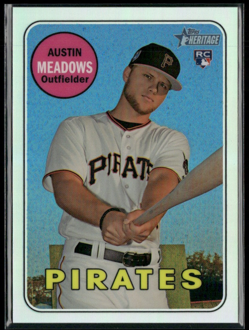 Austin Meadows 2018 Topps Heritage Chrome Refractor RC /569 #THC-568