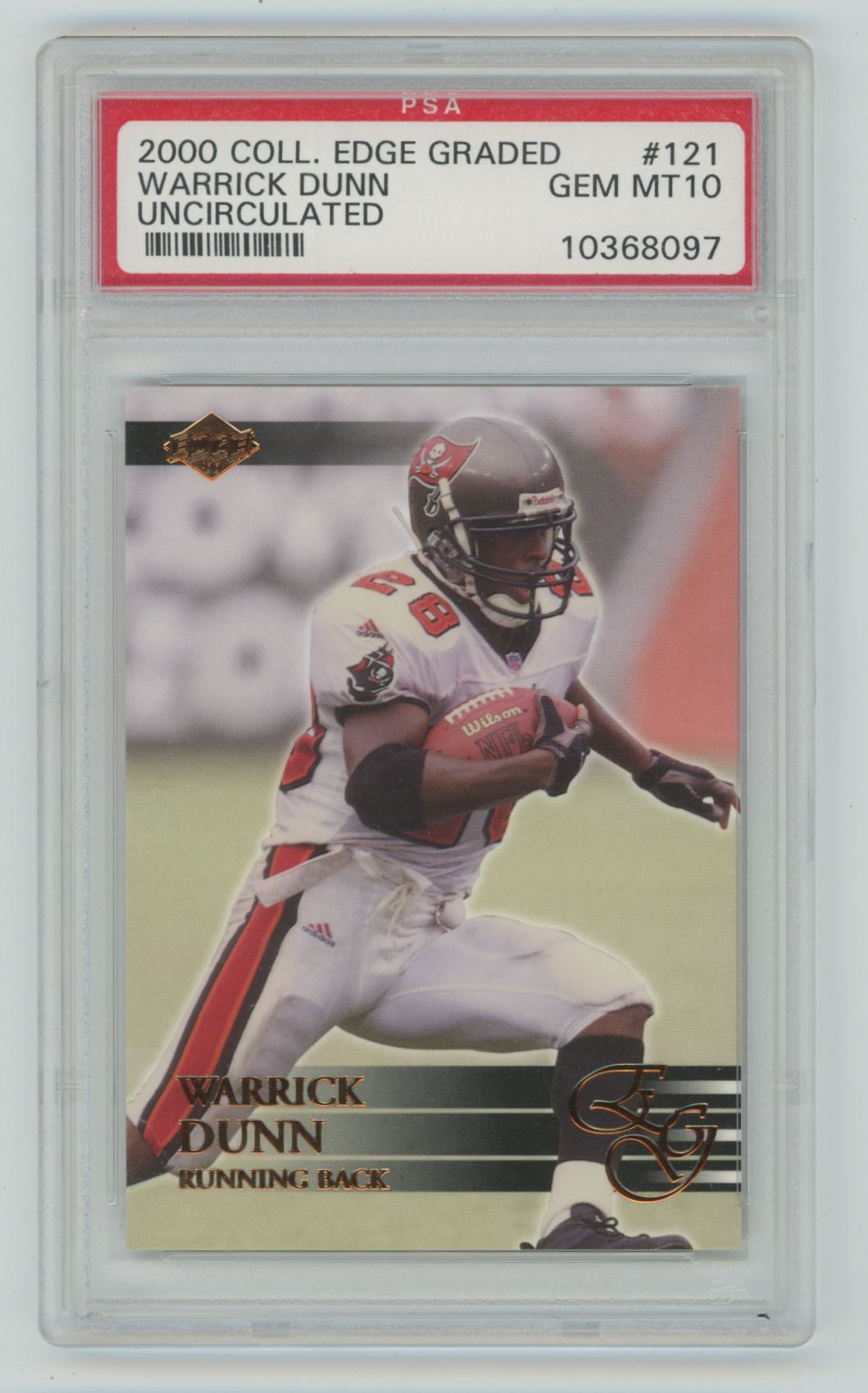 Warrick Dunn 2000 Collector's Edge Uncirculated /5000 psa 10.0 #121