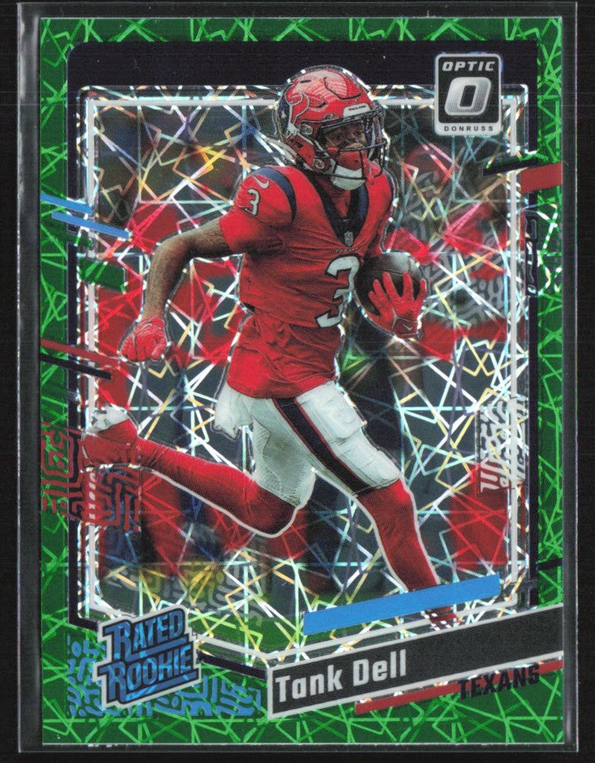 Tank Dell 2023 Donruss Optic Green Velocity RC #245 Houston Texans