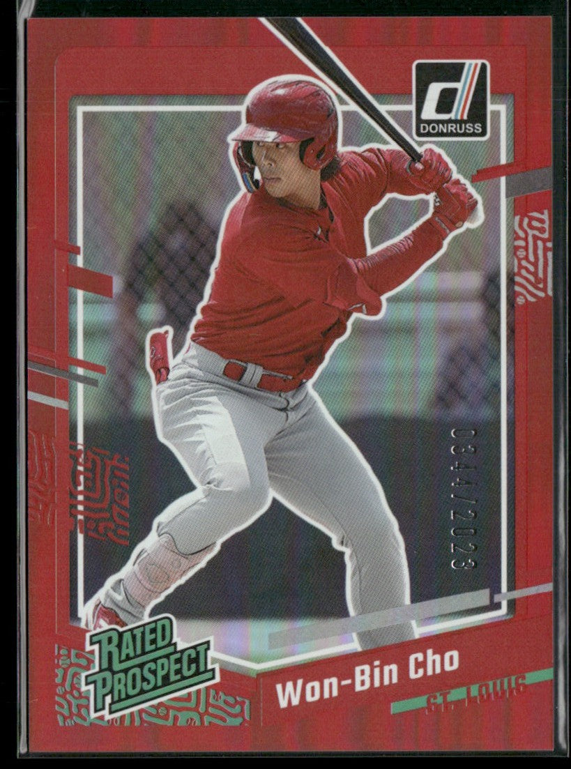 Won-Bin Cho 2023 Donruss Holo Red /2023 #69 St. Louis Cardinals