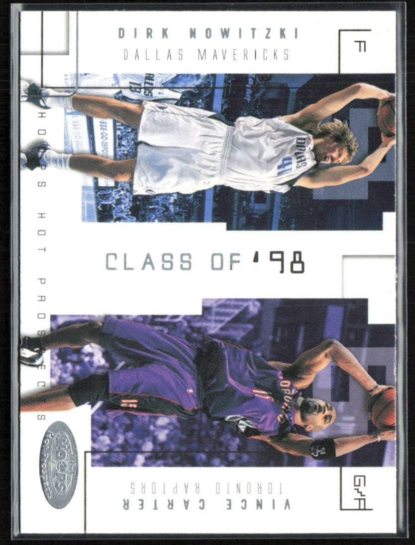 Dirk Nowitzki Vince Carter 2002 Hoops Hot Prospects #9 Dallas Mavericks