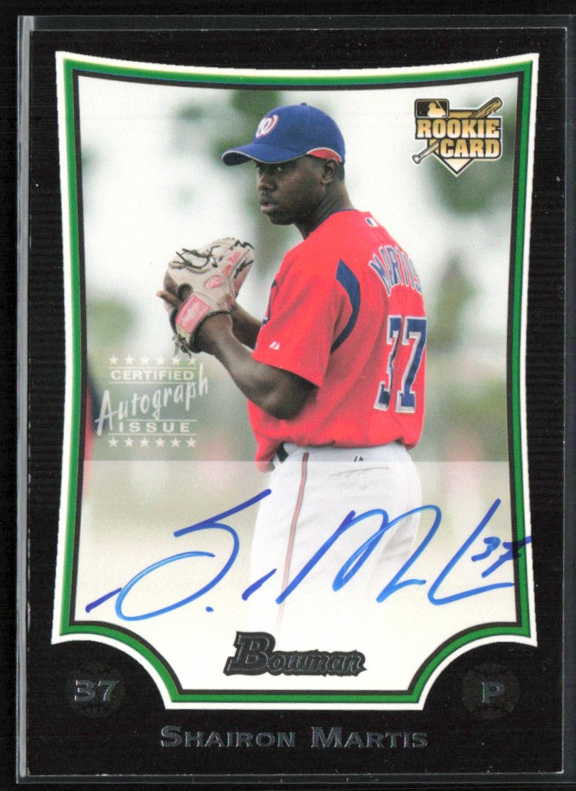 Shairon Martis 2009 Bowman RC AUTO #230 Washington Nationals