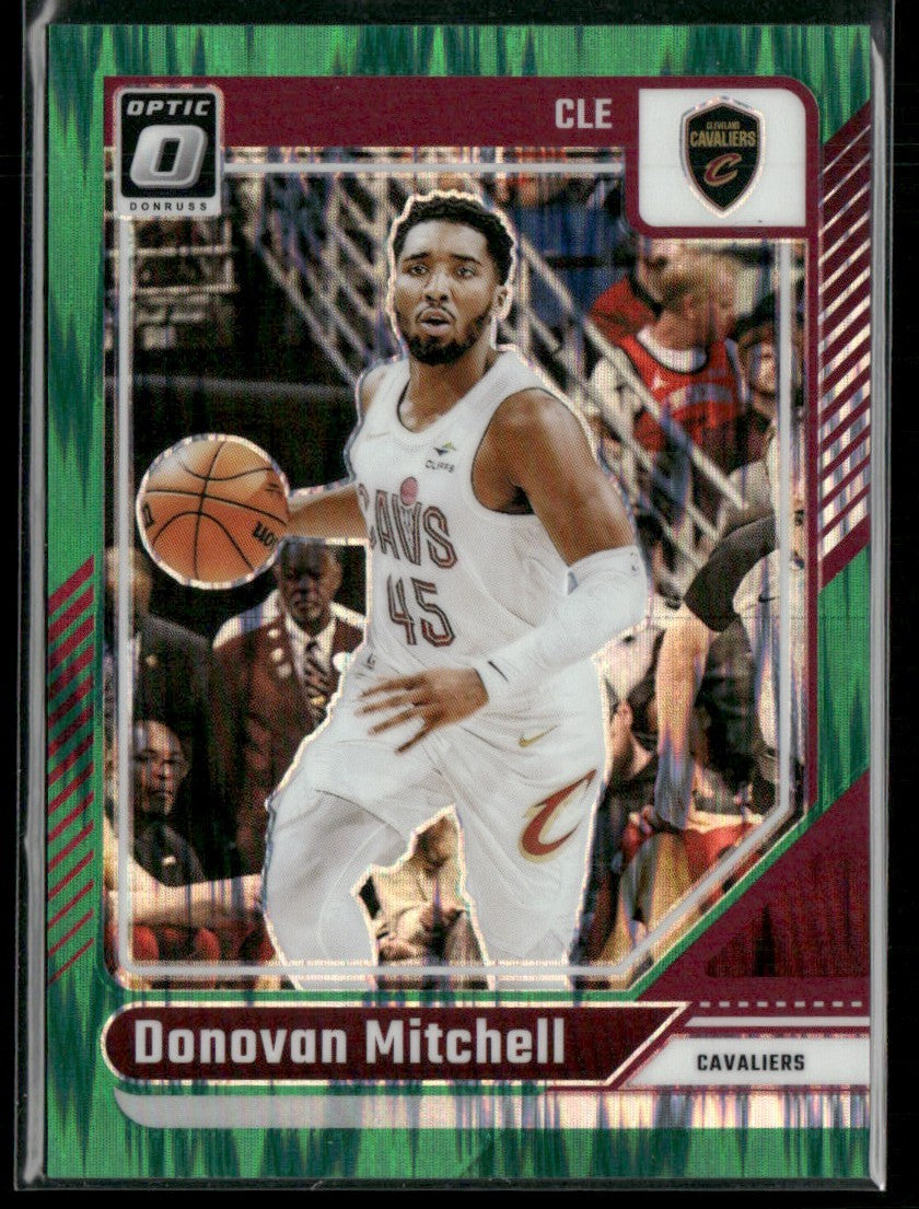 Donovan Mitchell 2024 Donruss Optic Green Shock Prizm /149 #91