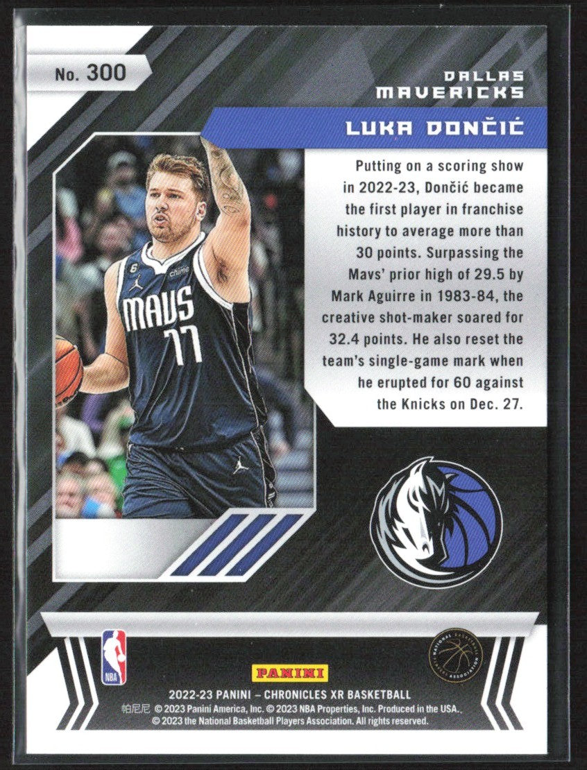 Luka Doncic 2022 Panini Chronicles Teal #300 Dallas Mavericks