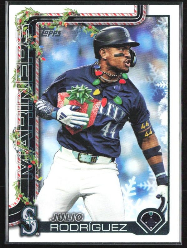 Julio Rodriguez 2025 Topps Holiday X-Mas Present SP #H186 Seattle Mariners