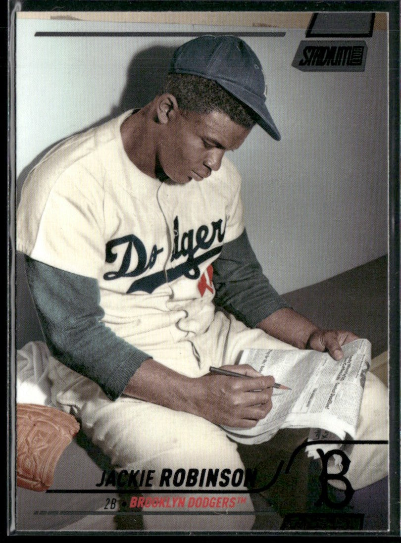 Jackie Robinson 2022 Topps Stadium Club Black Foil #26 Brooklyn Dodgers