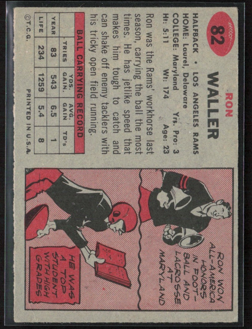Ron Waller 1957 Topps #82 Los Angeles Rams