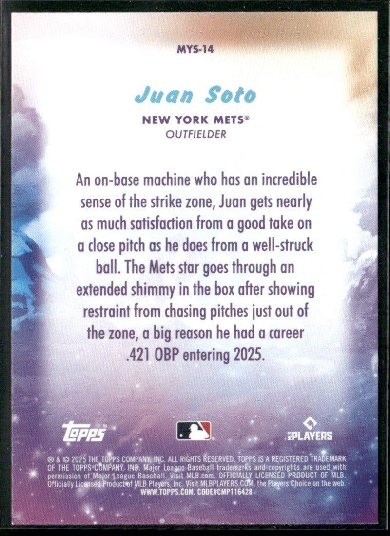 Juan Soto 2025 Topps Update Mystical #MYS-14 New York Mets