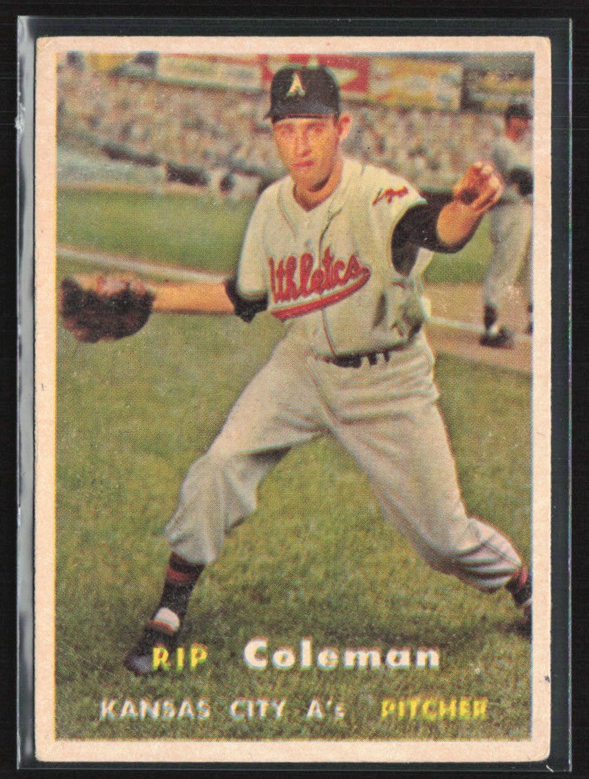 Rip Coleman 1957 Topps RC #354 Kansas City Athletics