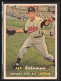 Rip Coleman 1957 Topps RC #354 Kansas City Athletics