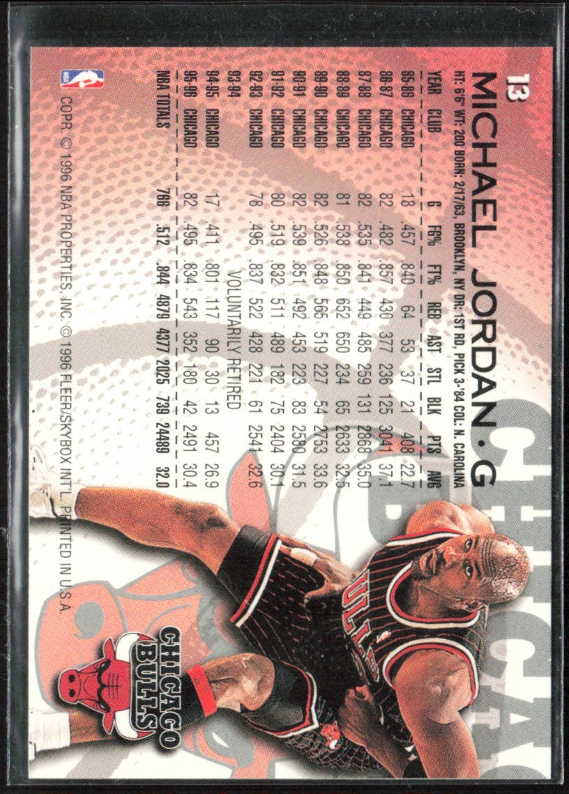 Michael Jordan 1996 Fleer #13 Chicago Bulls