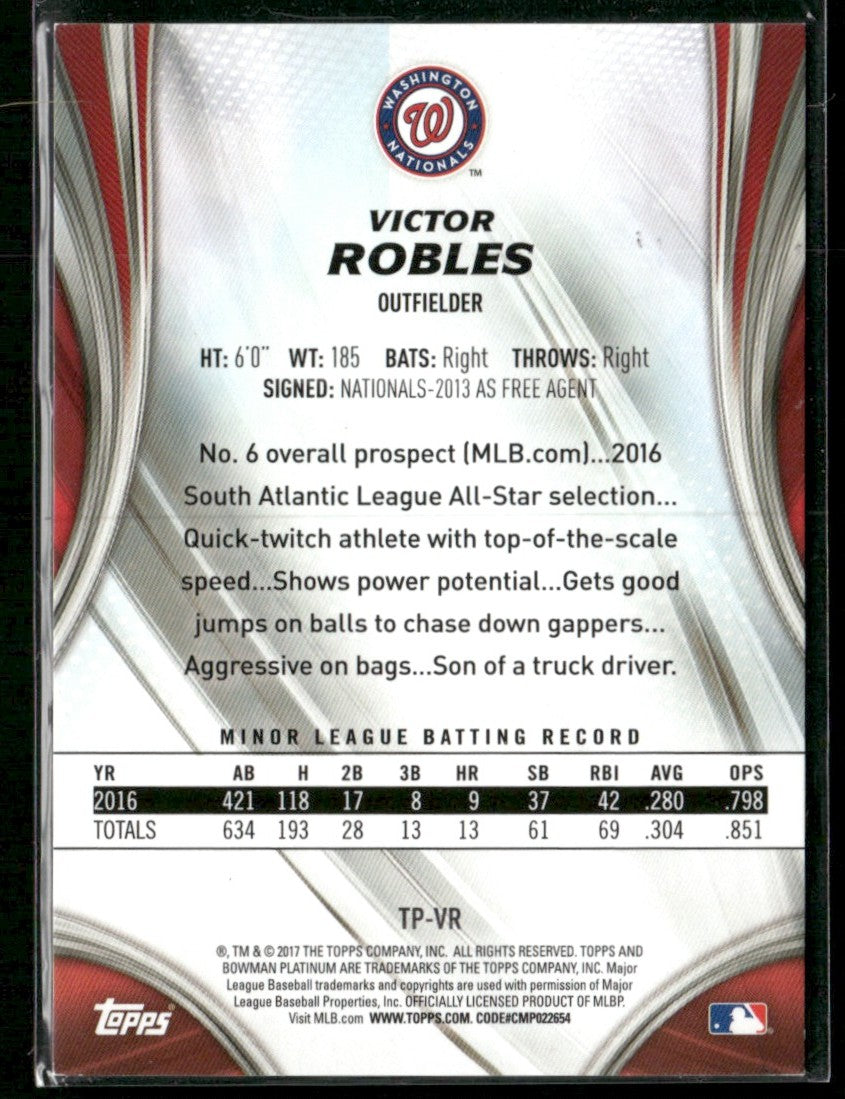 Victor Robles 2017 Bowman Platinum Purple /250 #TP-VR Washington Nationals