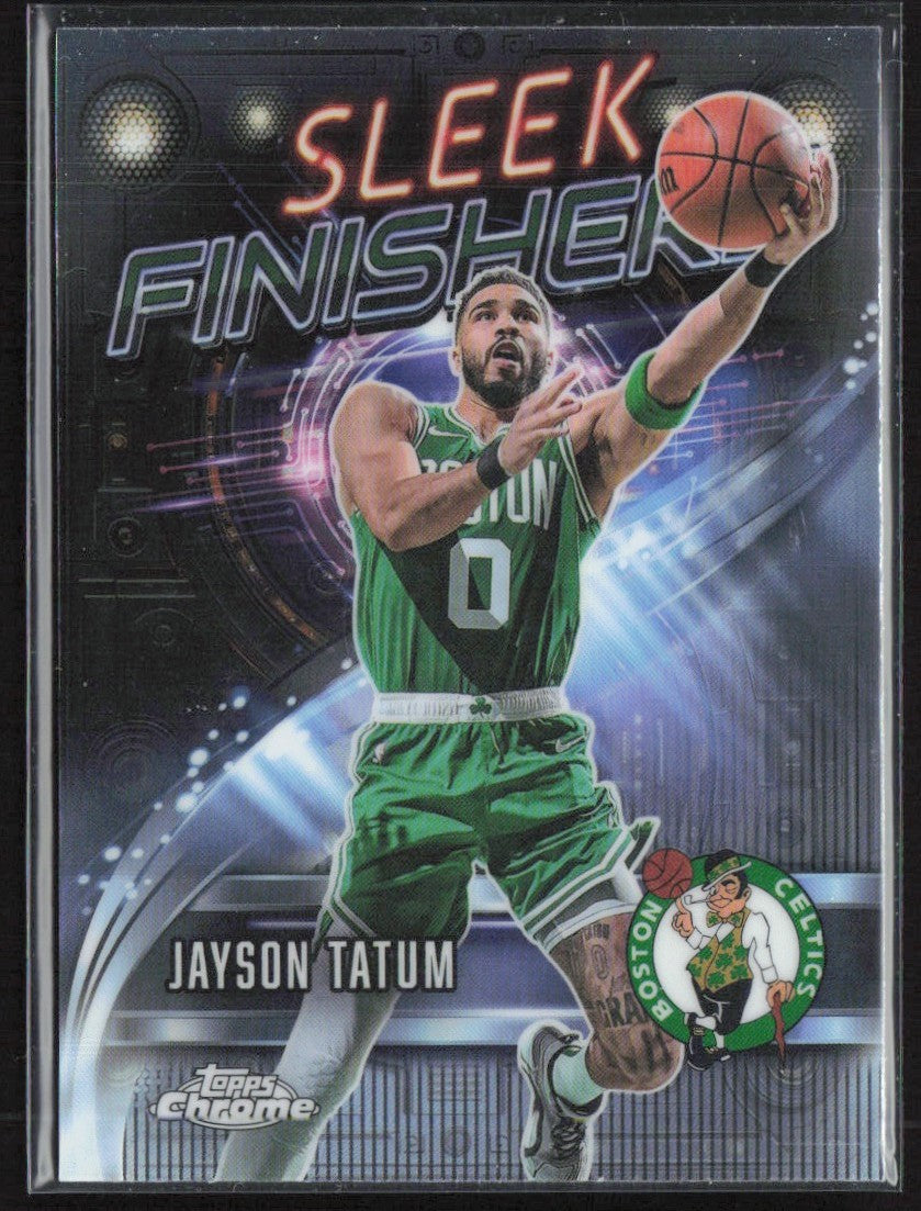 Jayson Tatum 2025 Topps Chrome Sleek Finishers #SF-5 Boston Celtics