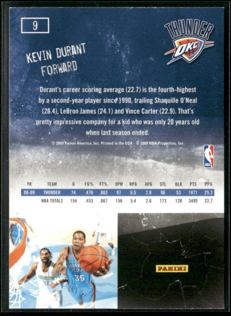 Kevin Durant 2009 Panini Jam Masters #9 Oklahoma City Thunder