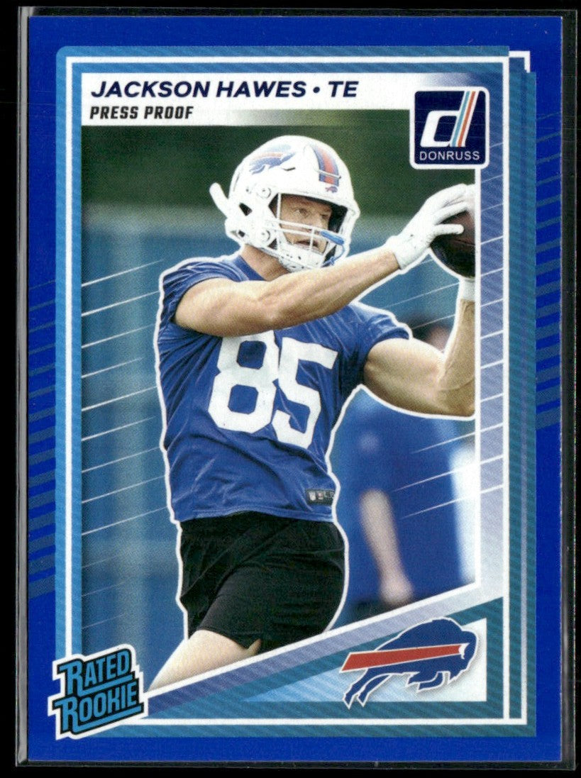 Jackson Hawes 2025 Donruss Blue Press Proof RC #357 Buffalo Bills