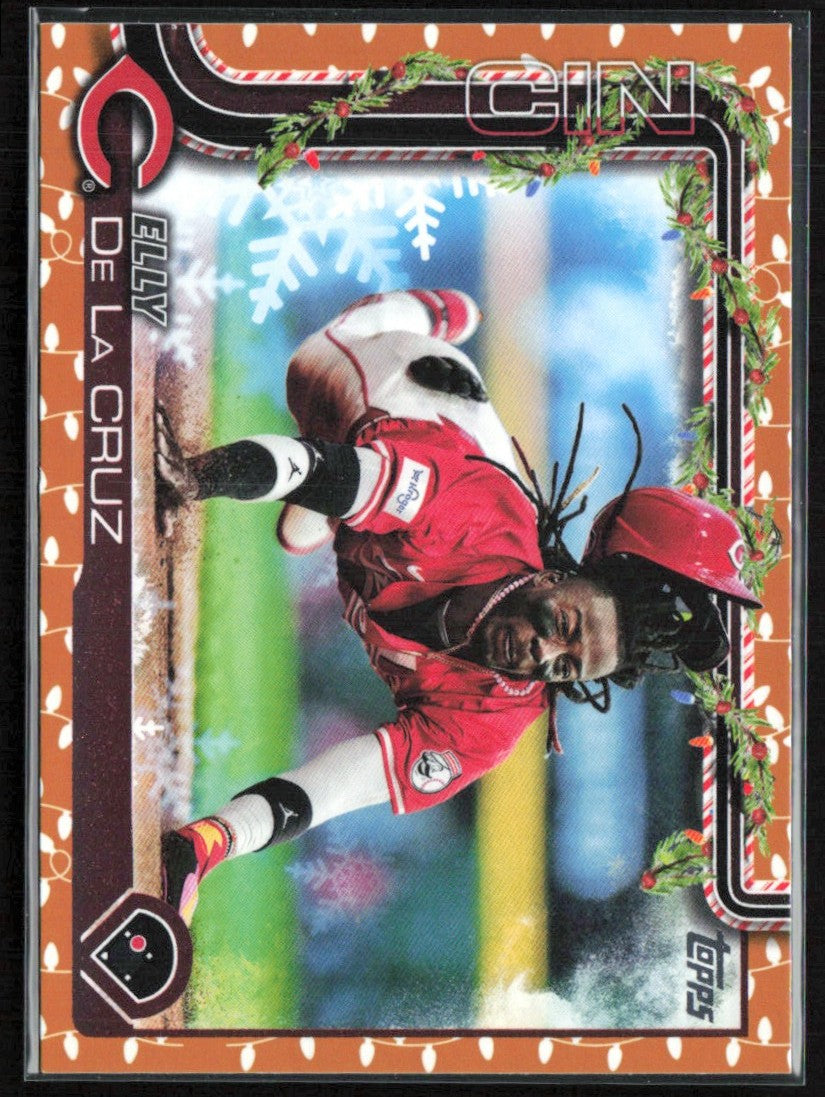 Elly De La Cruz 2025 Topps Holiday Gold Lights #H97 Cincinnati Reds