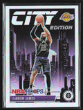 LeBron James 2023 Panini NBA Hoops Premium Stock City Edition Silver Prizm #15