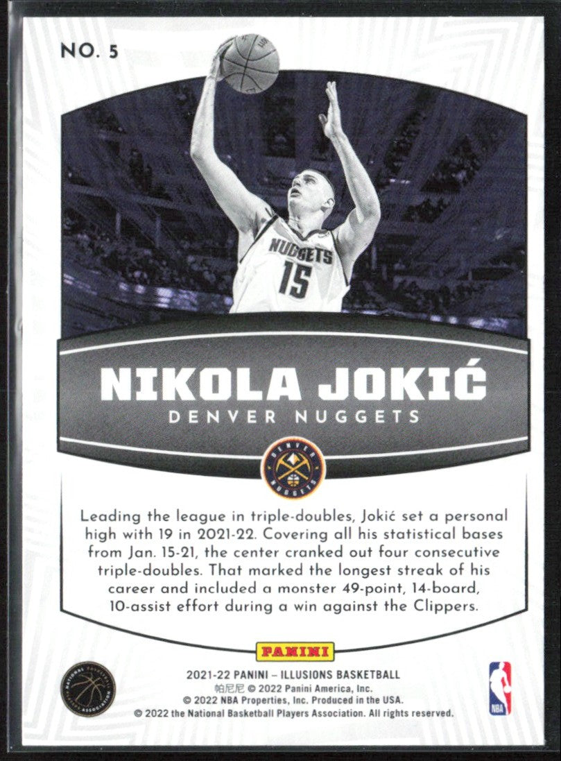 Nikola Jokic 2022 Panini Illusions Operation Detonation #5 Denver Nuggets