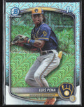 Luis Pena 2025 Bowman Chrome 1st Mojo Refractor #BCP-38 Milwaukee Brewers