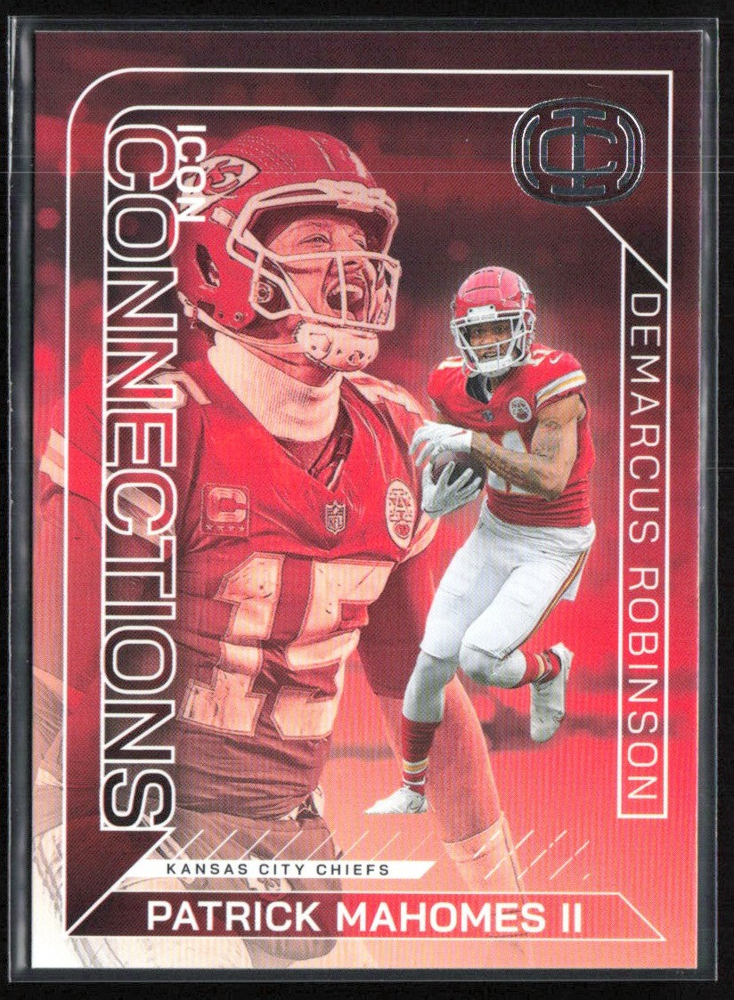 Patrick Mahomes II Demarcus Robinson 2025 Panini Icon Collection Connections