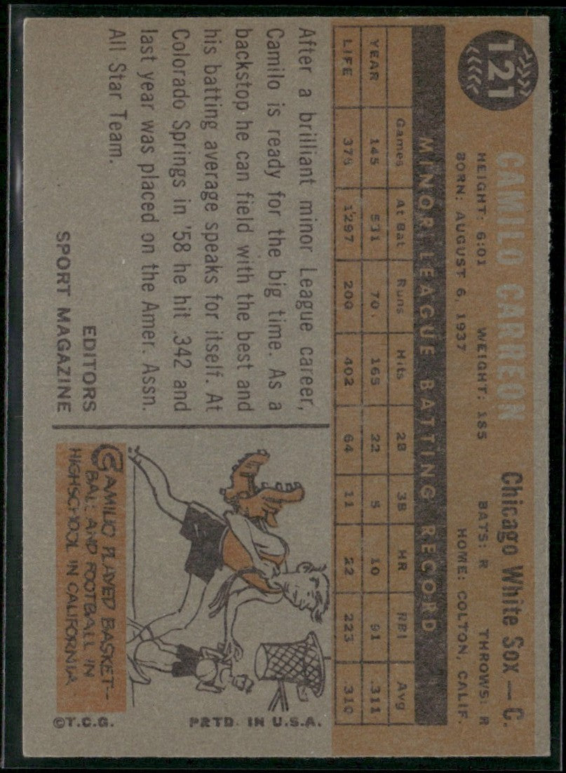 Camilo Carreon 1960 Topps #121 Chicago White Sox