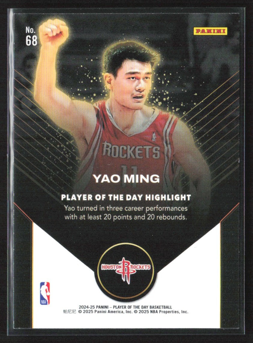 Yao Ming 2024 Panini Player of the Day #68 Houston Rockets