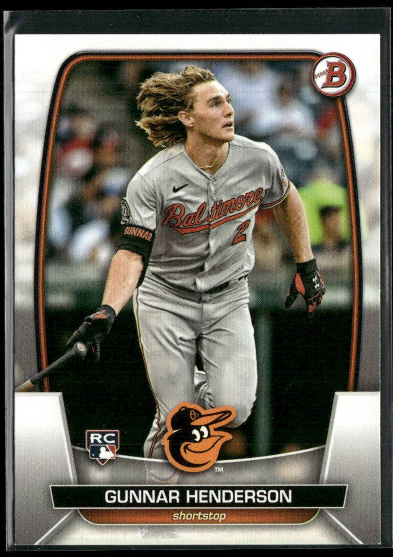 Gunnar Henderson 2023 Bowman RC #65 Baltimore Orioles