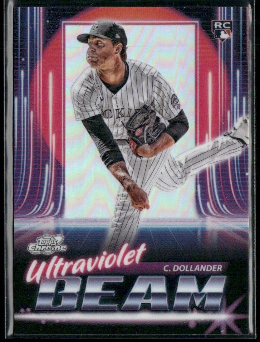 Chase Dollander 2025 Topps Chrome Cosmic Ultraviolet Beam RC #UB-25
