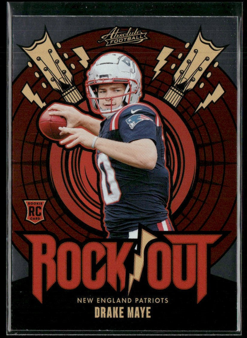 Drake Maye 2024 Panini Absolute Rock Out RC #RO-DME New England Patriots