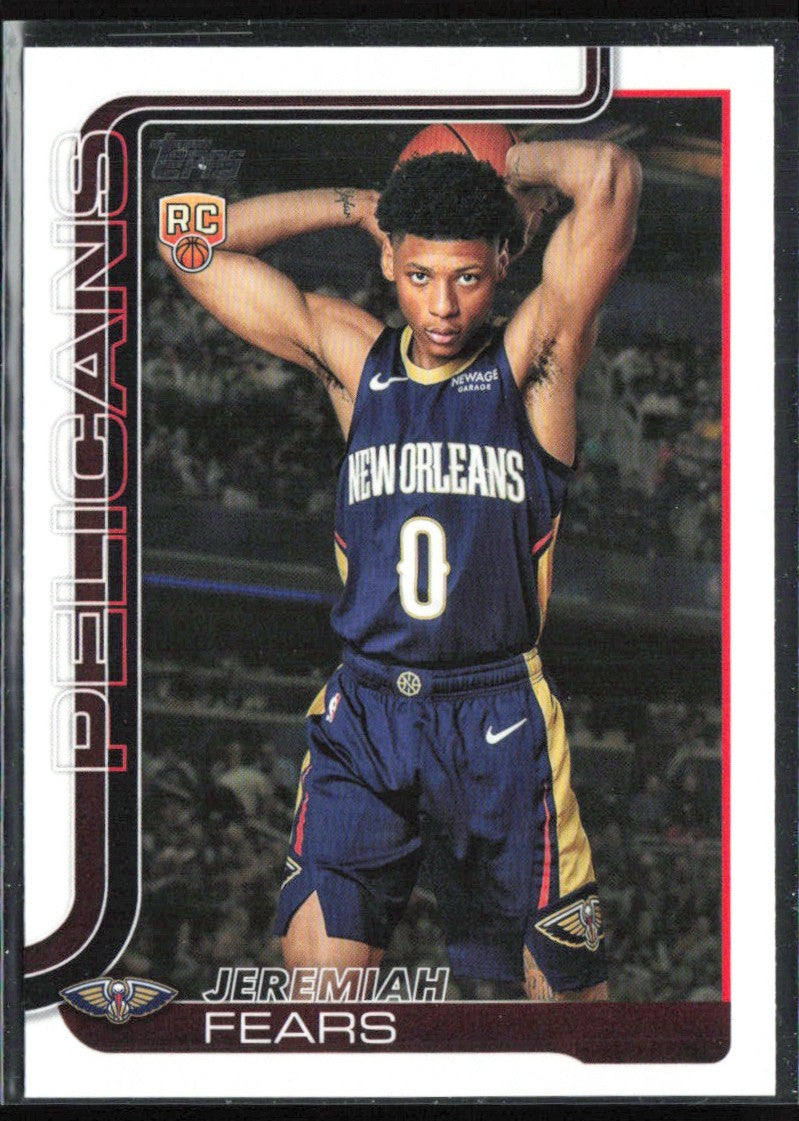 Jeremiah Fears 2025 Topps RC #207 New Orleans Pelicans