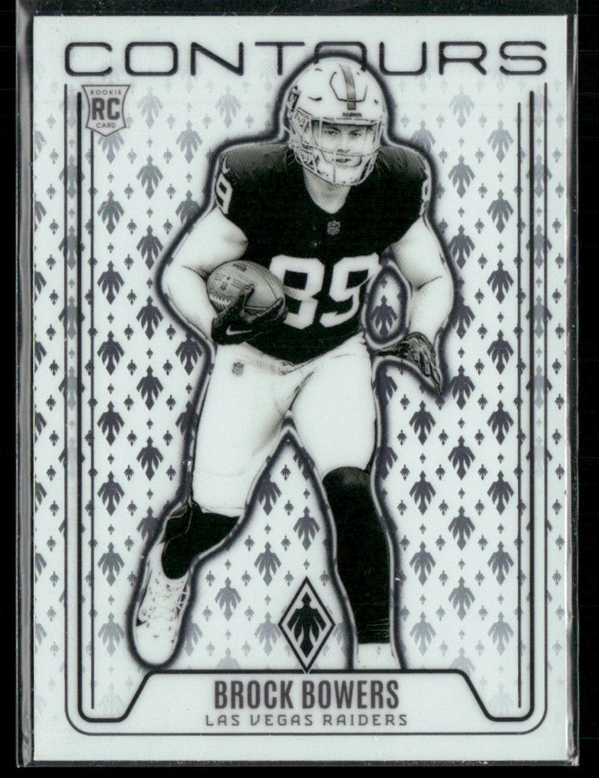 Brock Bowers 2024 Panini Phoenix Contours RC #CON-BBS Las Vegas Raiders